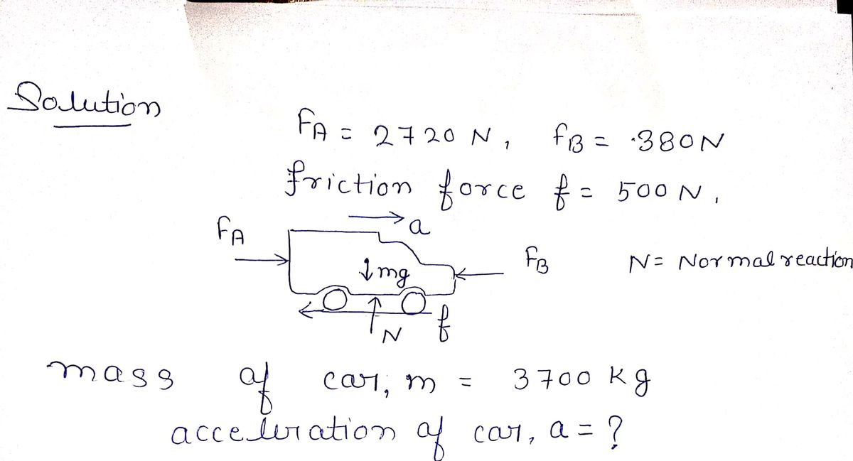 Physics homework question answer, step 1, image 1